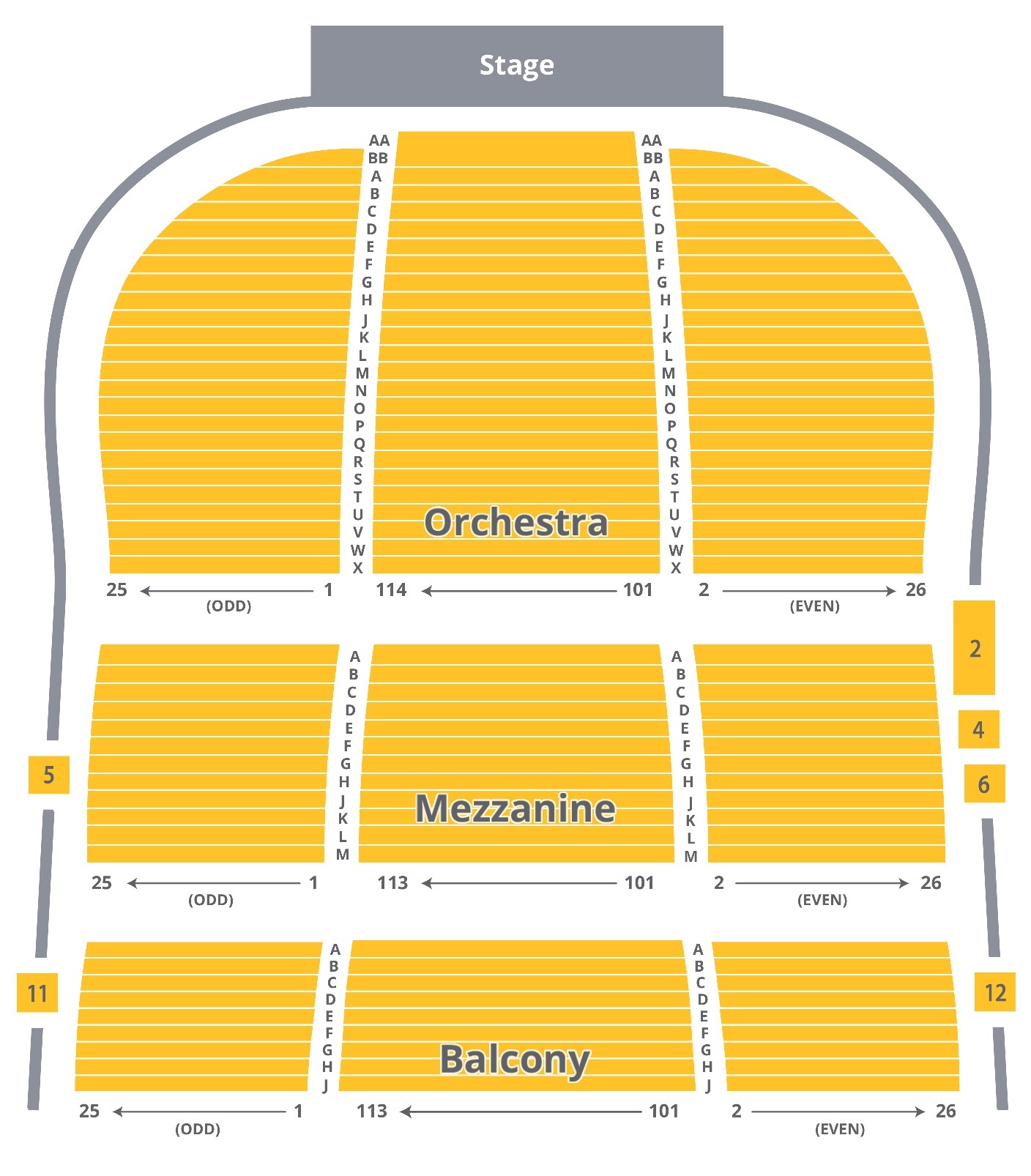 national theatre seating chart