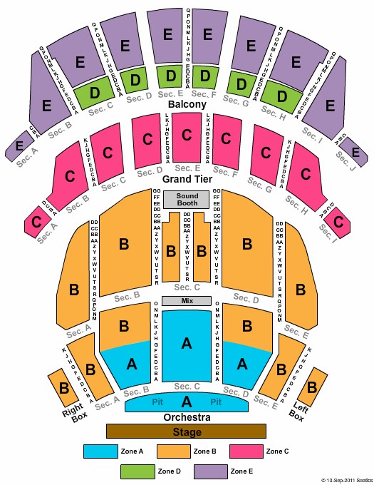 Altria Theater seating chart