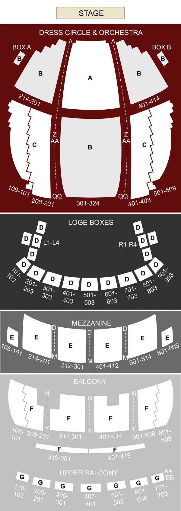 Connor Palace Seating Chart