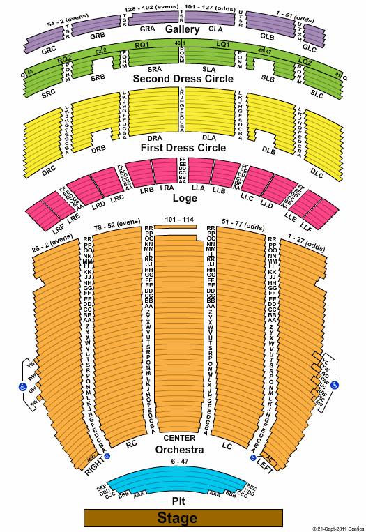 Fox Theatre Seating Chart