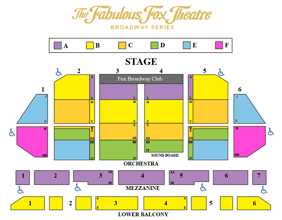 fabulous fox theatre seating chart